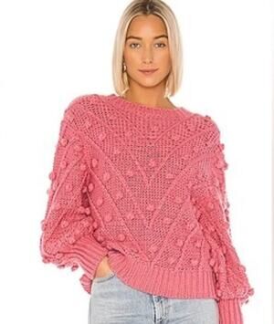 C/meo Collective Trade Places Pom Knit Sweater size Small
